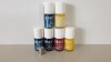 428 X BRAND NEW 12ML BINKY LONDON NAIL POLISH IN VARIOUS COLOURS IE DEEP SEA NAVY, MARINE BLUE, BAYSWATER BLUE, SUNSHINE YELLOW, MARRAKESH AND LEMON DRIZZLE - IN 12 BOXES RRP £851.72