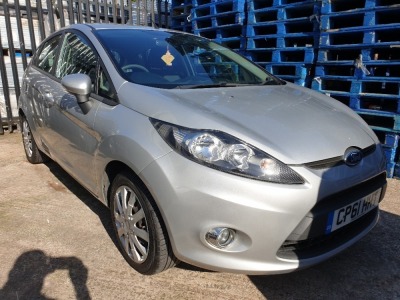 SILVER FORD FIESTA EDGE 60.Reg : CP61HHT, Mileage : 91932Details: PETROLWITH 1 KEYENGINE SIZE 1242CCMOT UNTIL 08/11/2020WITH LOG BOOK