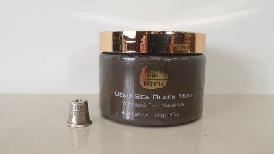 6 X BRAND NEW KEDEM DEAD SEA BLACK MUD WITH VITAMIN E AND NATURAL OILS - 550G RRP $414.00