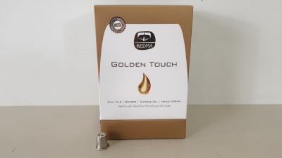 6 X BRAND NEW KEDMA GOLDEN TOUCH SET INCLUDING NAIL FILE - CUTICLE OIL - BUFFER - HAND CREAM. NAIL KIT WITH DEAD SEA MINERALS AND 24K GOLD RRP $594.00