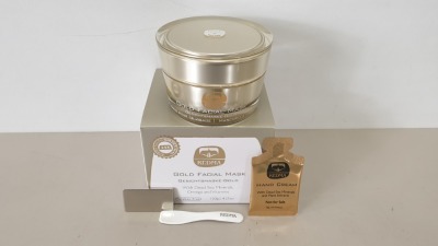 3 X BRAND NEW KEDMA GOLD FACIAL MASK WITH DEAD SEA MINERALS, OMEGA, VITAMINS AND 24K GOLD - 120G RRP $2,967.00