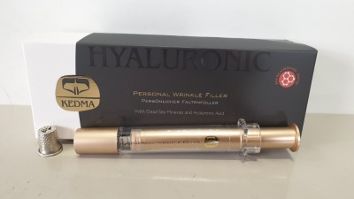 2 X BRAND NEW KEDMA HYALURONIC PERSONAL WRINKLE FILLER WITH DEAD SEA MINERALS AND HYALURONIC ACID - 10G RRP $1,998.00