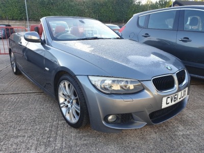 GREY BMW 320D M SPORT 181. ( DIESEL )Reg : CV61 JJX, Mileage : 31422Details: WITH 1 KEYENGINE SIZE 1995MOT UNTIL 30/08/2021ELECTRIC LEATHER SEATSFORECOURT PRICE £9,495WITH LOG BOOK
