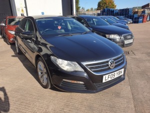 BLACK VOLKS WAGON PASSAT TDI S-A. ( DIESEL )Reg : LF09YBH, Mileage : 116448Details: WITH 2 KEYSENGINE SIZE 1968CCMOT UNTIL 04/08/2021AUTOMATICHALF LEATHER SEATSWITH LOG BOOK