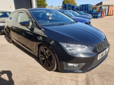 BLACK SEAT LEON FR TECHNOLOGY TSI.Reg : YJ63XLL, Mileage : 61512Details: PETROLWITH 2 KEYS, SAT NAV, HALF LEATHERENGINE SIZE 1395CCMOT EXPIRED 16/09/2020WITH LOG BOOK