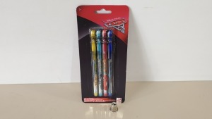 168 X BRAND NEW DISNEY PIXAR CARS, 4 PACK OF POP UP PENCILS - IN 6 BOXES