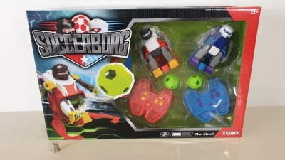 24 X BRAND NEW BOXED TOMY OMNIBOT SOCCERBORG WITH ACCESSORIES INCLUDED - IN 8 CARTONS