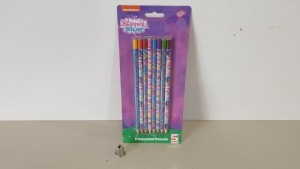 336 X BRAND NEW NICKELODEON SHIMMER AND SHINE 8 COLOURED PENCILS SET - IN 7 CARTONS