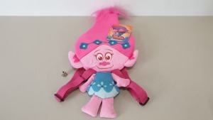 84 X BRAND NEW TROLLS POPPY HEAD PLUSH BACKPACKS IN 7 BOXES