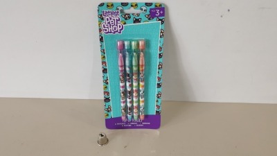 168 X BRAND NEW LITTLEST PET SHOP POP UP PENCILS 4 PACK - IN 6 BOXES