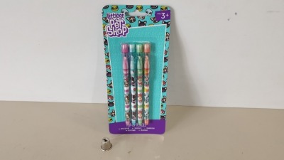 168 X BRAND NEW LITTLEST PET SHOP POP UP PENCILS 4 PACK - IN 6 BOXES