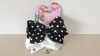 60 X BRAND NEW NICKELODEON JOJO BOW SETS IN BLACK AND WHITE IN 3 BOXES