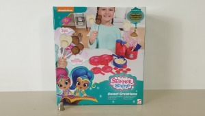 30 X BRAND NEW NICKELODEON SHIMMER & SHINE SWEET CREATIONS, CONTAINING MOULDS, WRAPPERS, STICKS, MELTING UNIT SPOON AND STIRRER ETC - IN 5 BOXES