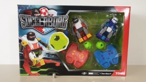 24 X BRAND NEW BOXED TOMY OMNIBOT SOCCERBORG WITH ACCESSORIES INCLUDED - IN 8 CARTONS