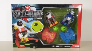 24 X BRAND NEW BOXED TOMY OMNIBOT SOCCERBORG WITH ACCESSORIES INCLUDED - IN 8 CARTONS