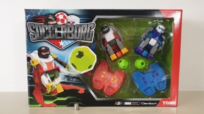 24 X BRAND NEW BOXED TOMY OMNIBOT SOCCERBORG WITH ACCESSORIES INCLUDED - IN 8 CARTONS