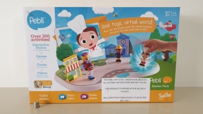 16 X BRAND NEW PEBLI TOWN STARTER PARK WITH FOUR PLAY MODES, STORY TELLER AND GAME PLAYER IN 4 BOXES