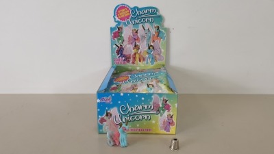 360 X BRAND NEW INDIVIDUALLY PACKAGED CHIQUI CHARM UNICORNS - 30 X 12 POINT OF SALE DISPLAY BOXES - RRP £2 PER PIECE - TOTAL RRP £720.00 - IN 1 OUTER CARTON