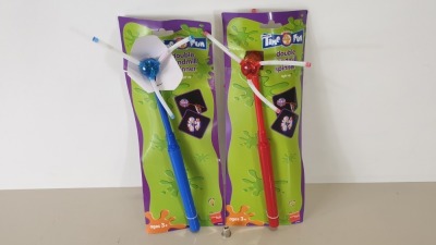 192 X BRAND NEW SMIFFYS 'TIME 4 FUN' DOUBLE WINDMILL SPINNER WITH BATTERY INCLUDED (LIGHT UP) - IN 2 BOXES