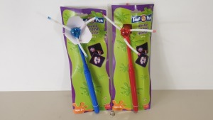 192 X BRAND NEW SMIFFYS 'TIME 4 FUN' DOUBLE WINDMILL SPINNER WITH BATTERY INCLUDED (LIGHT UP) - IN 2 BOXES