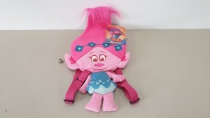 84 X BRAND NEW TROLLS BRANCH HEAD PLUSH BACKPACKS IN 7 BOXES