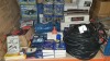 APPROX 200+ ASSORTED CAR LOT CONTAINING 120 X 400ML WINTER TYRE GRIP SPRAY, STP POWER BOOSTER, HIGH PERFORMANCE IGNITION LEADS, EXHAUST PIPES, CAR COVER, COLEMAN 2 MAN TRACK TENT ETC