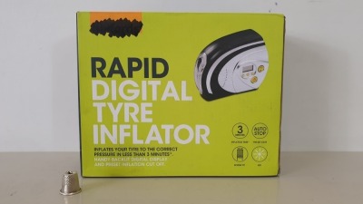 8 X DEBRANDED RAPID DIGITAL TRYE INFLATOR (BOX SLIGHTLY DAMAGED)