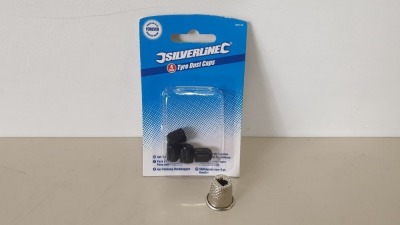 1008 SETS X BRAND NEW SILVERLINE 4PCS BLACK VALVE CAPS (PROD CODE 380156) TRADE PRICE £0.63 PER SET (EXC VAT) - IN 7 OUTER CARTONS