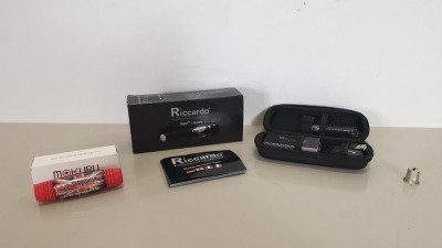 62 MISC ITEMS IE. 12 X RICCARDO VIPER CLASSIC & 50 X MOKURU DESKTOP TOY
