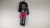 60 X BRAND NEW GIRLS SKELETON WITH PINK TUTU COSTUME WITH ZIP UP FACE HOOD - IN VARIOUS SIZES