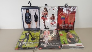 48 X BRAND NEW FANCY DRESS COSTUMES IE. SMIFFYS, FEVER - IN ASSORTED DESIGNS / THEMES - IN 2 CARTONS