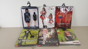 48 X BRAND NEW FANCY DRESS COSTUMES IE. SMIFFYS, FEVER - IN ASSORTED DESIGNS / THEMES - IN 2 CARTONS