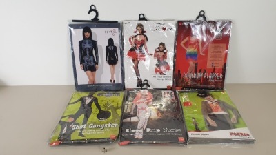 48 X BRAND NEW FANCY DRESS COSTUMES IE. SMIFFYS, FEVER - IN ASSORTED DESIGNS / THEMES - IN 2 CARTONS