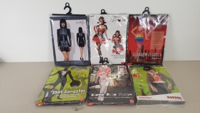 48 X BRAND NEW FANCY DRESS COSTUMES IE. SMIFFYS, FEVER - IN ASSORTED DESIGNS / THEMES - IN 2 CARTONS