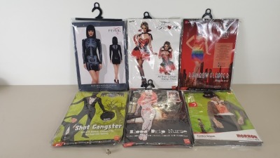 48 X BRAND NEW FANCY DRESS COSTUMES IE. SMIFFYS, FEVER - IN ASSORTED DESIGNS / THEMES - IN 2 CARTONS