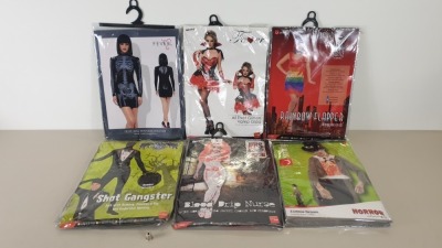 48 X BRAND NEW FANCY DRESS COSTUMES IE. SMIFFYS, FEVER - IN ASSORTED DESIGNS / THEMES - IN 2 CARTONS