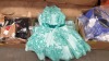 11 X BRAND NEW ASHLEY ROBERTS AQUA SKATER DRESSES (SIZE 10) - IN ONE BOX