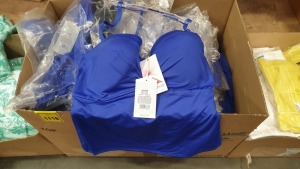 50 X BRAND NEW LEPEL LAGOON BLUE TANKINIS (VARIOUS SIZES) - IN ONE BOX