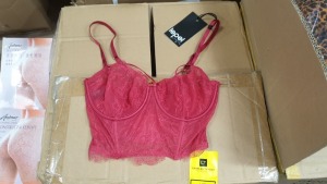 100 X BRAND NEW LEPEL PALOMA RED BRA'S AND PANTS (SIZES VARIOUS SIZES) - IN ONE BOX