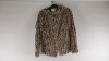 10 X BRAND NEW DOROTHY PERKINS TALL BROWN LEOPARD PRINT CURVED EDGE TO EDGE COAT (SIZE UK12) - IN 2 BOXES TOTAL RRP £550.00