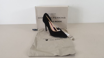 15 X BRAND NEW DOROTHY PERKINS VERO MODA BLACK HIGH HEELS IN SIZE 5 TOTAL RRP £675.00