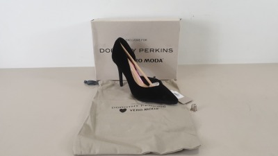 15 X BRAND NEW DOROTHY PERKINS VERO MODA BLACK HIGH HEELS IN SIZE 5 TOTAL RRP £675.00