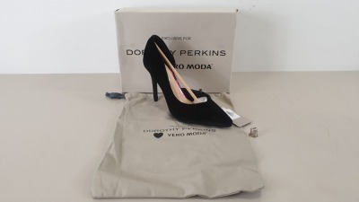 15 X BRAND NEW DOROTHY PERKINS VERO MODA BLACK HIGH HEELS IN SIZE 6 TOTAL RRP £675.00