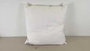 10 X BRAND NEW BAGGED NIMBUS EMPORIUM LUXURIOUS CUSHIONS (SUPERIOR NEW WHITE HUNGARIAN GOOSE DOWN) SIZE 65 X 65 CM - IN 2 BOXES