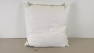 10 X BRAND NEW BAGGED NIMBUS EMPORIUM LUXURIOUS CUSHIONS (SUPERIOR NEW WHITE HUNGARIAN GOOSE DOWN) SIZE 65 X 65 CM - IN 2 BOXES