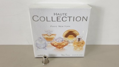 5 X BRAND NEW BOXED HAUTE COLLECTION MINI PERFUME GIFT PACKS (WITH TOTAL 27.3ML PERFUME/EDT)