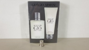 4 X BRAND NEW BOXED GIORGIO ARMANI ACQUA DI SET INCLUDING 50ML POUR HOMME AND 75ML AFTER SHAVE BALM