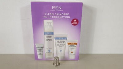 13 X BRAND NEW BOXED REN CLEAN SKINCARE TRAVEL EXCLUSIVE 4 PIECE SET