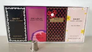 4 X BRAND NEW BOXED MARC JACOBS SET OF 4ML FRAGRANCES IE DAISY, OH,LOLA, DOT AND DAISY