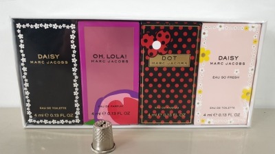 5 X BRAND NEW BOXED MARC JACOBS SET OF 4ML FRAGRANCES IE DAISY, OH,LOLA, DOT AND DAISY